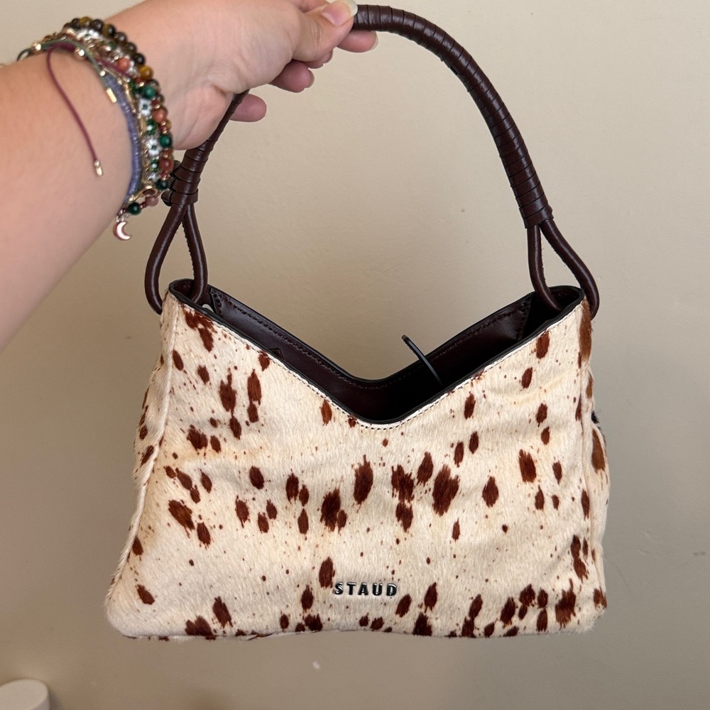 LIKE NEW STAUD Valerie Shoulder Bag, Mixed Haircalf - Picture 6 of 8